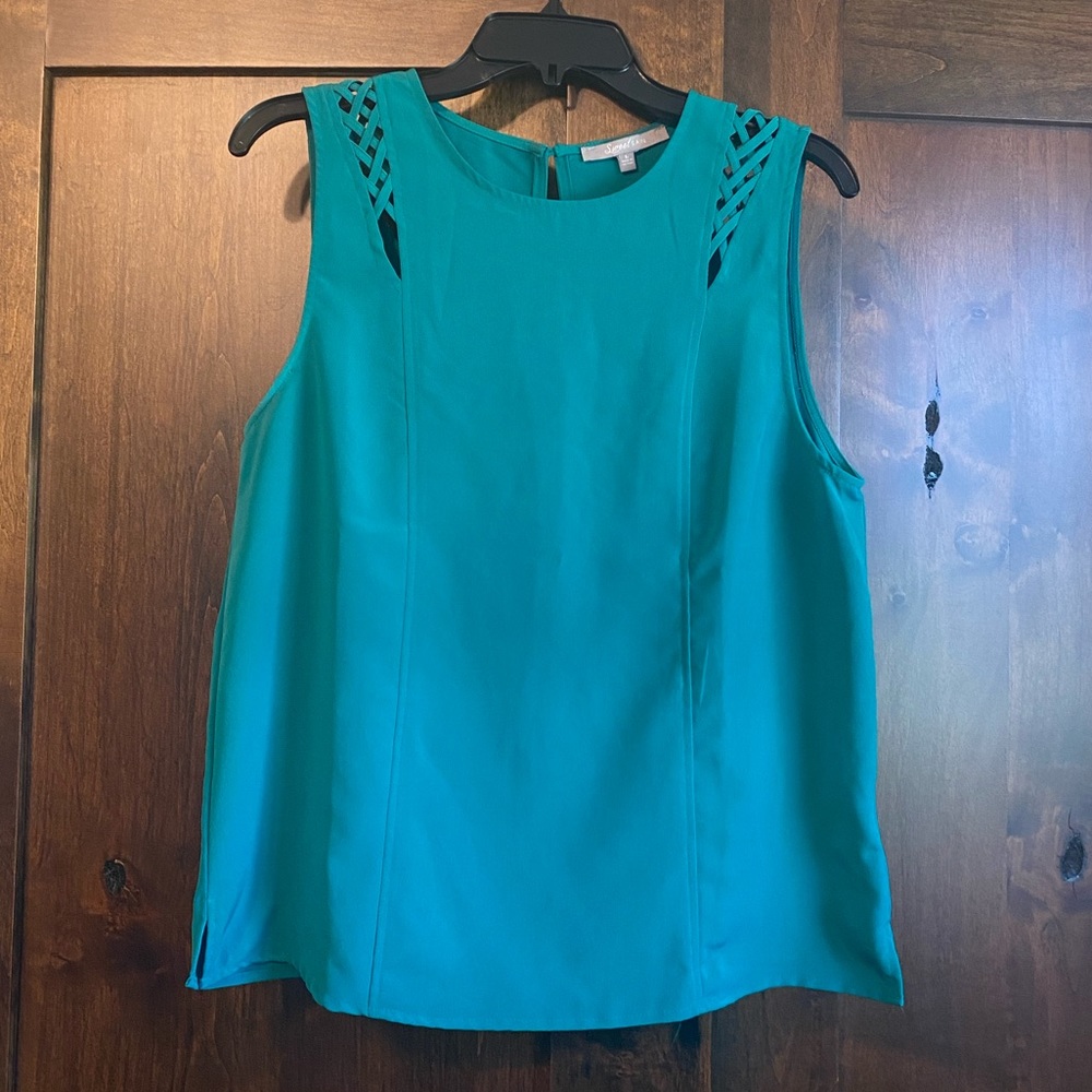 Emerald Green Tank Top Blouse